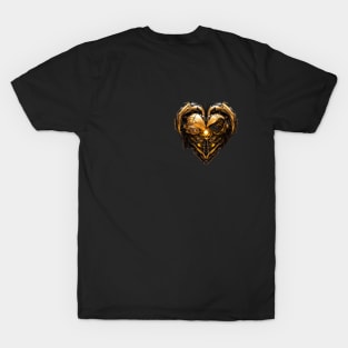 Rave, golden heart, T-Shirt